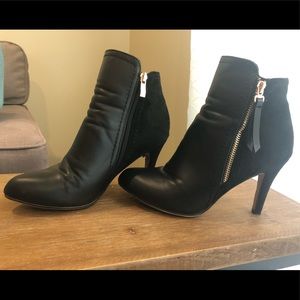 Pink Martini Black Booties Heeled Ankle Boots 40